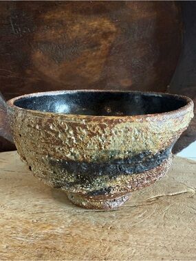 Signed Artisan Matcha Chawan~Organic Wabi-Sabi Studio Pottery Tea Bowl Sculpture
